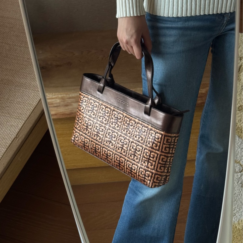 Givenchy紀梵希 皮革編織手提包-0