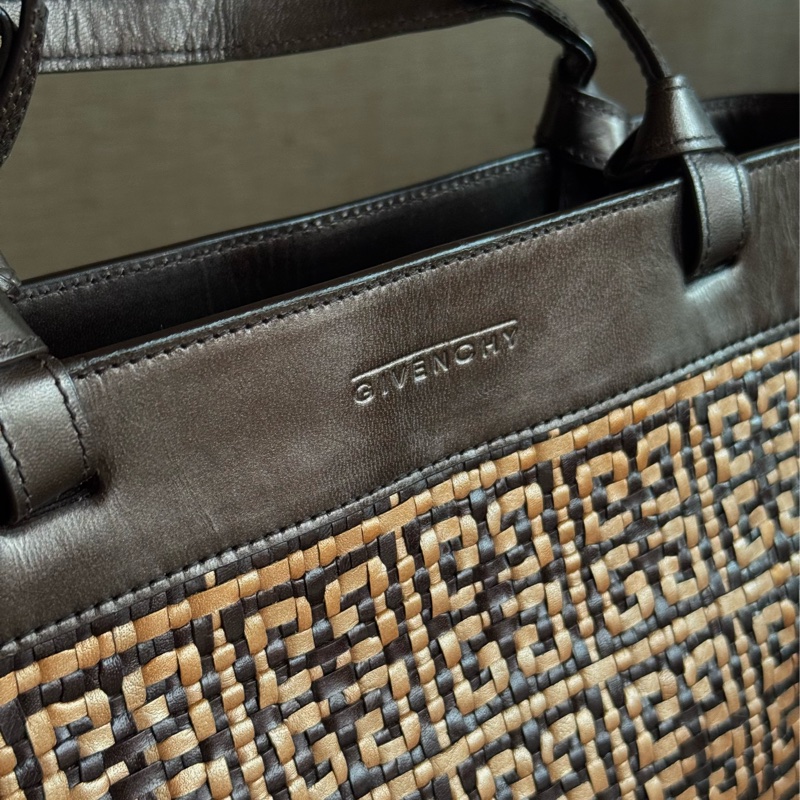 Givenchy紀梵希 皮革編織手提包-5