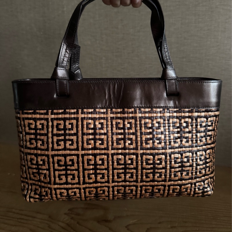 Givenchy紀梵希 皮革編織手提包-7