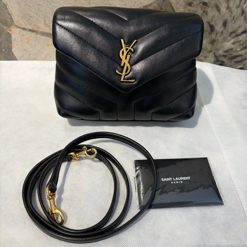 YSL 黑金牛皮LOULOU-TOY-0