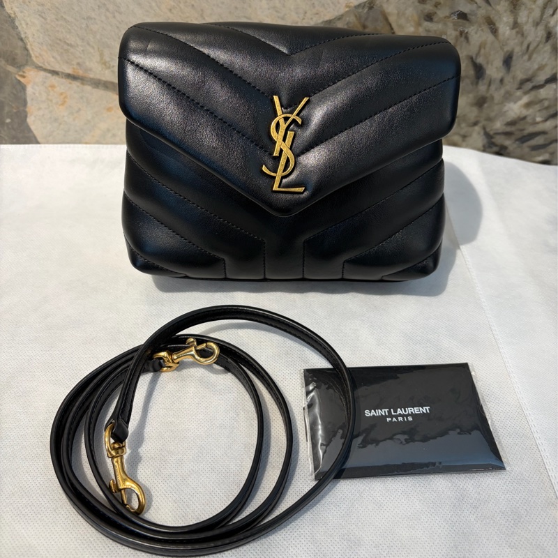 YSL 黑金牛皮LOULOU-TOY-9