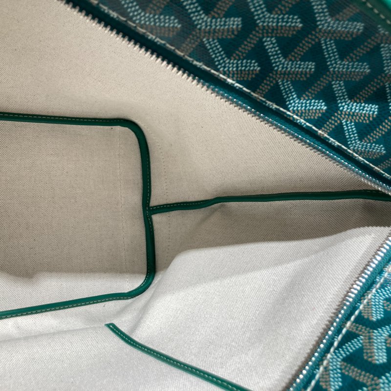 GOYARD 戈雅 ARTOIS PM PVC帆布 托特包 綠色老花 客製包-11