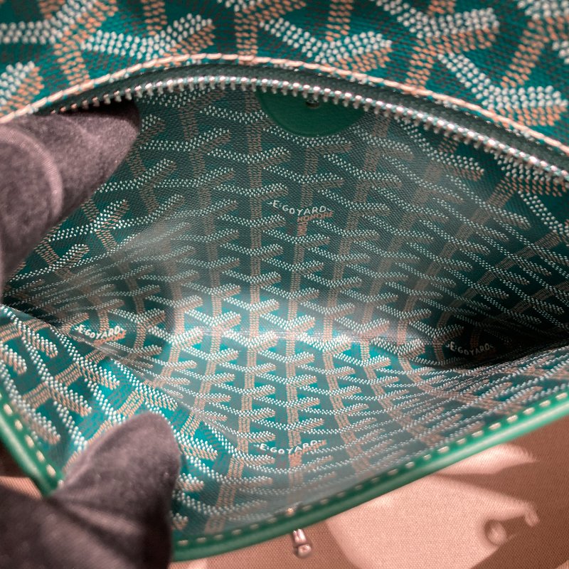 GOYARD 戈雅 ARTOIS PM PVC帆布 托特包 綠色老花 客製包-13