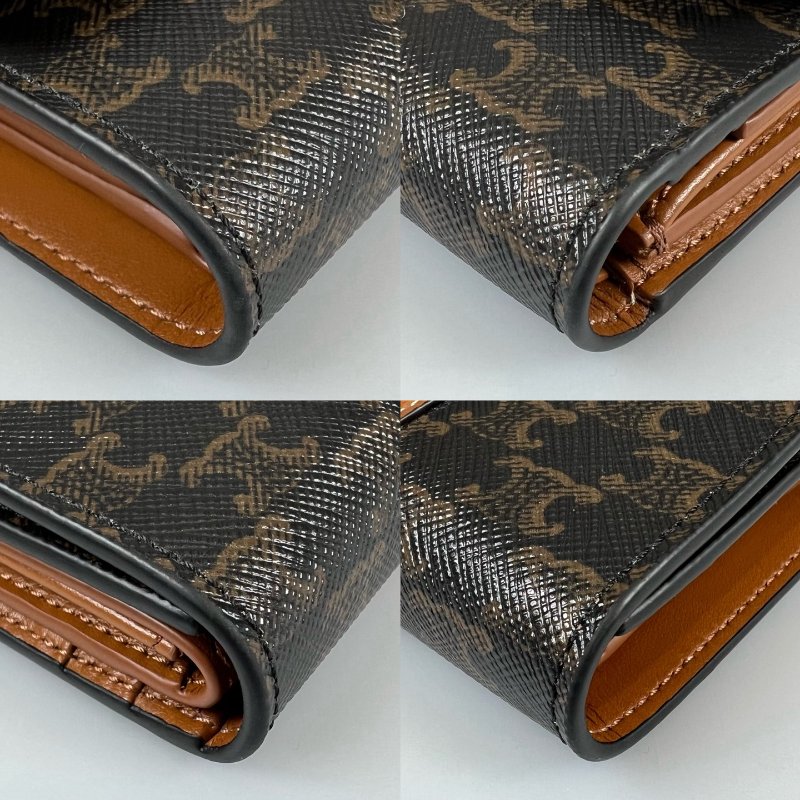 CELINE 老花三折短夾-8