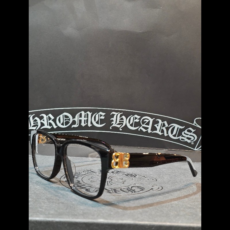 BALENCIAGA 巴黎世家 BB0104O 001 BB Logo黑框眼鏡|精品光學鏡框|杰瑪眼鏡-2