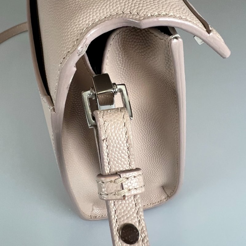 YSL 粉魚子醬Cassamdra兩用肩背包-8