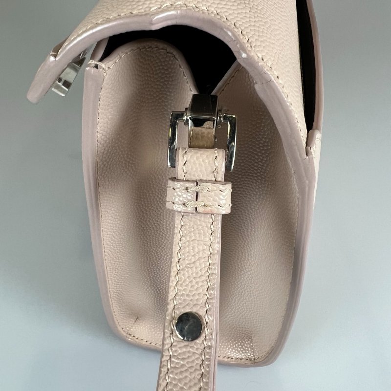 YSL 粉魚子醬Cassamdra兩用肩背包-9