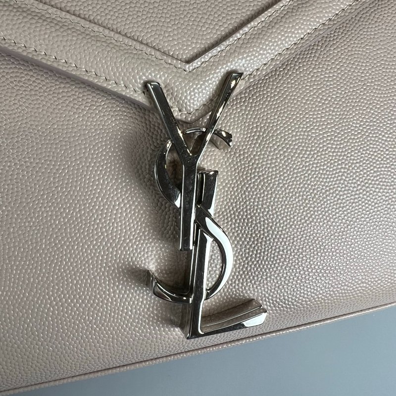YSL 粉魚子醬Cassamdra兩用肩背包-10
