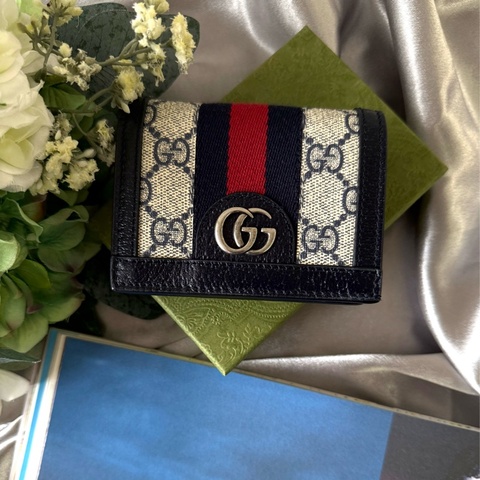 GG Supreme Ophidia卡片小短夾(藍紅)