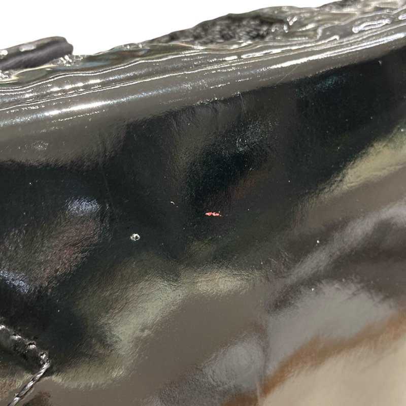 CHANEL 香奈兒 網狀肩背兩用包 漆皮-8