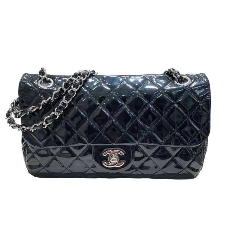 CHANEL 香奈兒 網狀肩背兩用包 漆皮-13