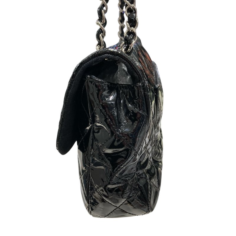 CHANEL 香奈兒 網狀肩背兩用包 漆皮-15