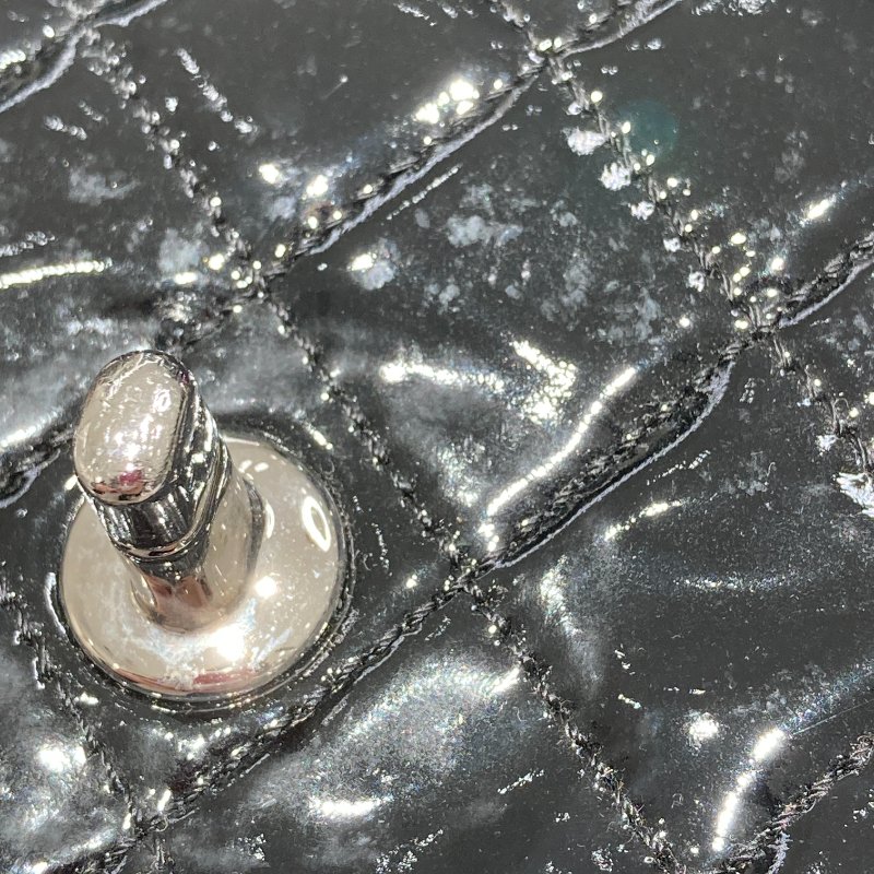 CHANEL 香奈兒 網狀肩背兩用包 漆皮-19