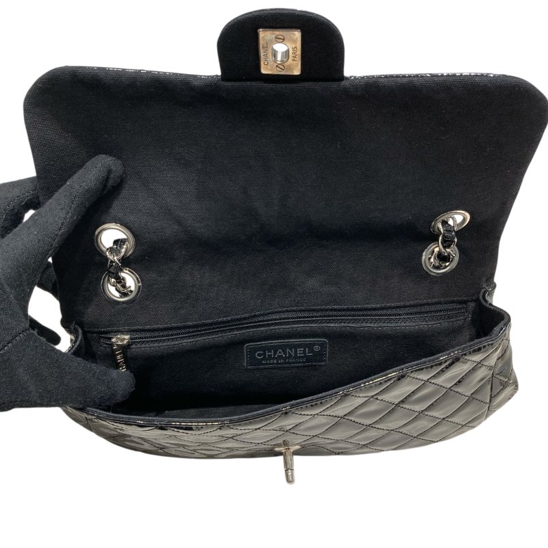 CHANEL 香奈兒 網狀肩背兩用包 漆皮-20