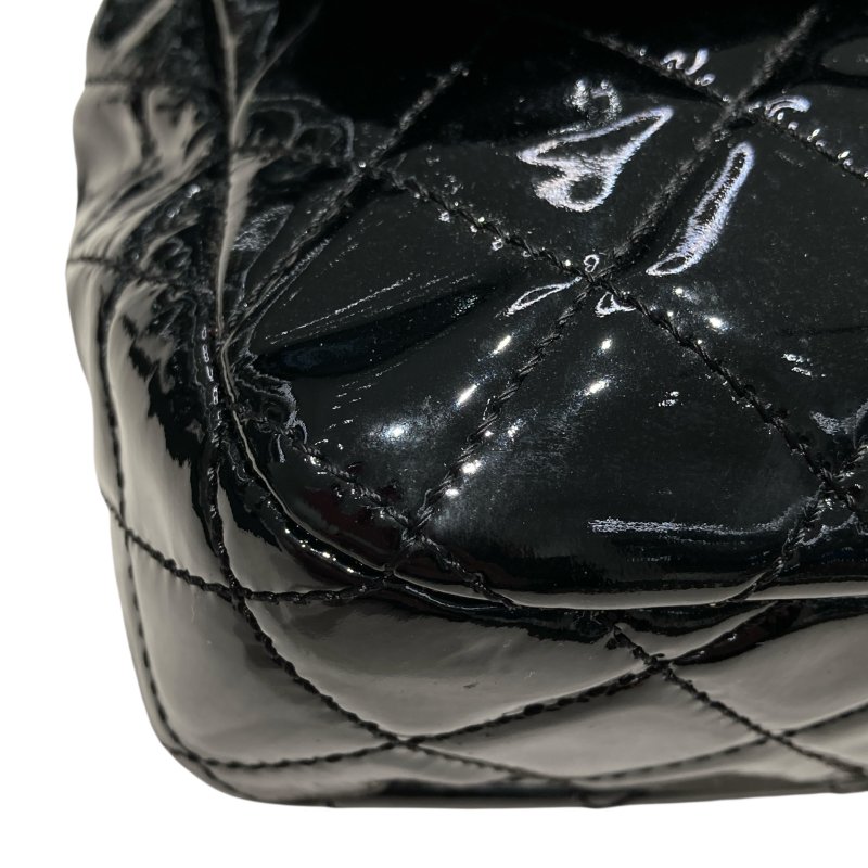 CHANEL 香奈兒 網狀肩背兩用包 漆皮-22