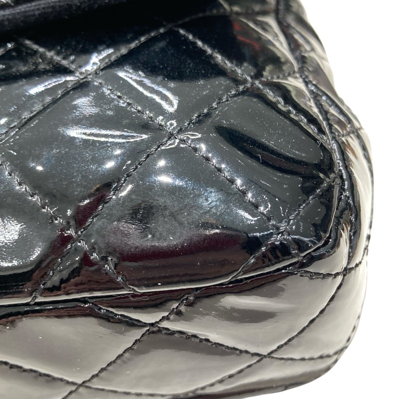 CHANEL 香奈兒 網狀肩背兩用包 漆皮-25