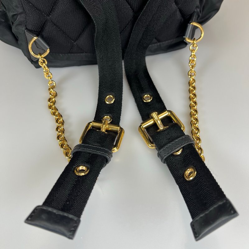 BURBERRY 黑色帆布後背包-8