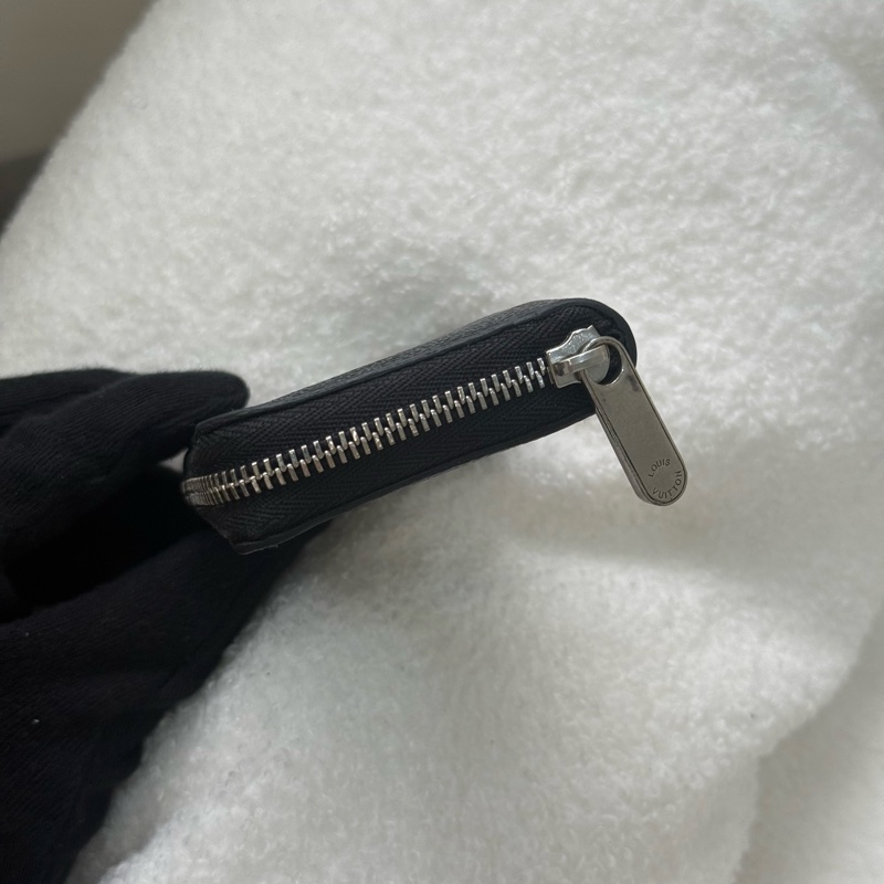 Lv黑棋盤格拉鏈零錢包卡包-2