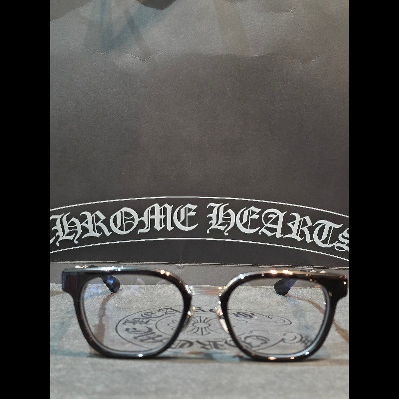 Chrome Hearts 克羅心 DUCK BUTTER BK/SS 純銀鏡腳眼鏡|經典黑框光學鏡框|精品眼鏡|杰瑪眼鏡-1