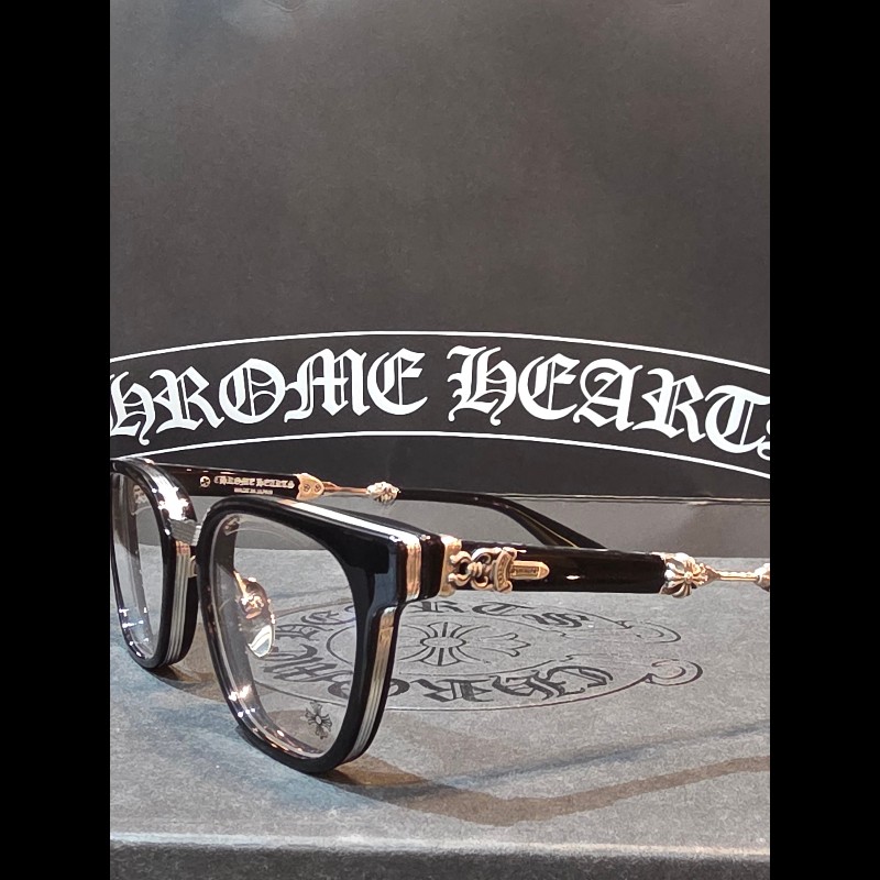 Chrome Hearts 克羅心 DUCK BUTTER BK/SS 純銀鏡腳眼鏡|經典黑框光學鏡框|精品眼鏡|杰瑪眼鏡-2