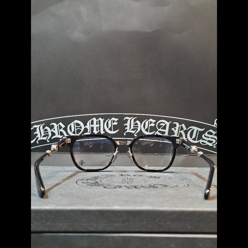 Chrome Hearts 克羅心 DUCK BUTTER BK/SS 純銀鏡腳眼鏡|經典黑框光學鏡框|精品眼鏡|杰瑪眼鏡-3