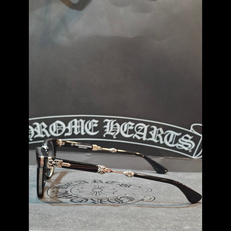 Chrome Hearts 克羅心 DUCK BUTTER BK/SS 純銀鏡腳眼鏡|經典黑框光學鏡框|精品眼鏡|杰瑪眼鏡-4