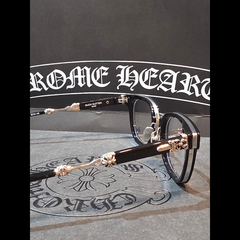 Chrome Hearts 克羅心 DUCK BUTTER BK/SS 純銀鏡腳眼鏡|經典黑框光學鏡框|精品眼鏡|杰瑪眼鏡-5