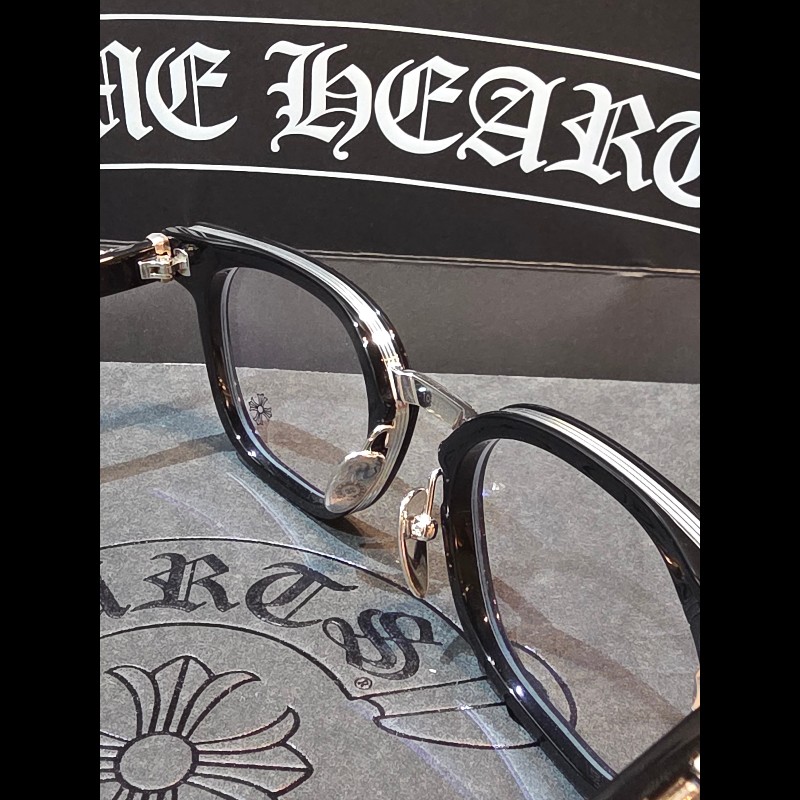 Chrome Hearts 克羅心 DUCK BUTTER BK/SS 純銀鏡腳眼鏡|經典黑框光學鏡框|精品眼鏡|杰瑪眼鏡-6