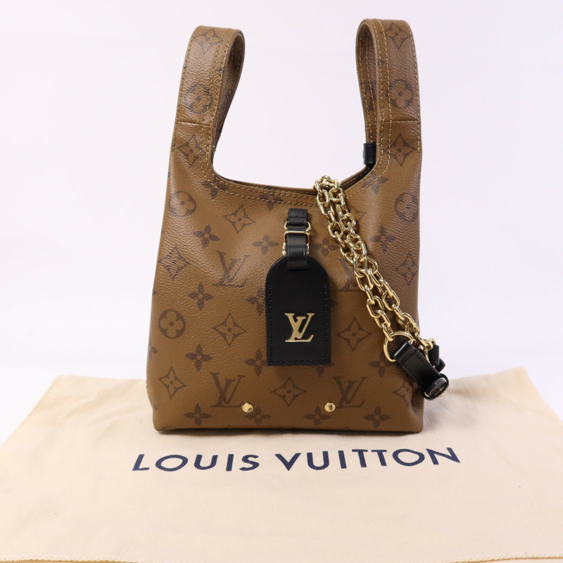 LOUIS VUITTON Monogram Reverse Atlantis BB金扣手挽肩背兩用袋-8