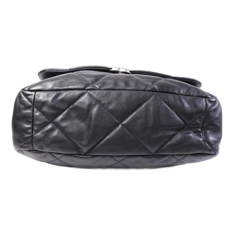CHANEL 羊皮皮革Chanel 19 Large鏈帶手挽肩背兩用袋-3