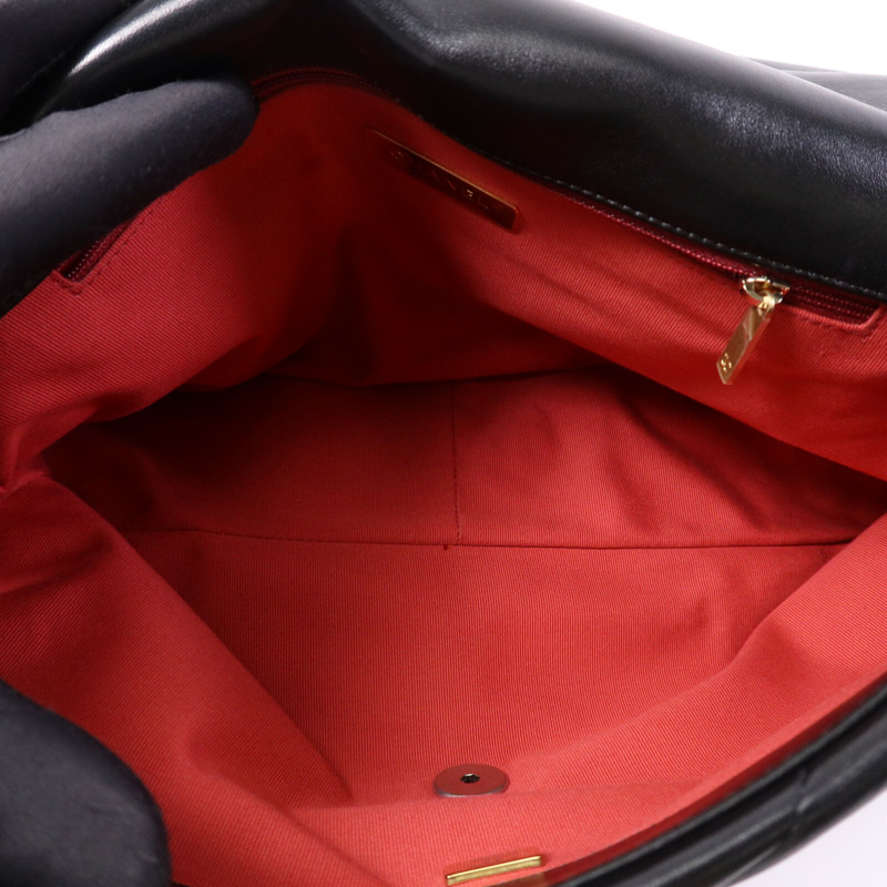 CHANEL 羊皮皮革Chanel 19 Large鏈帶手挽肩背兩用袋-4