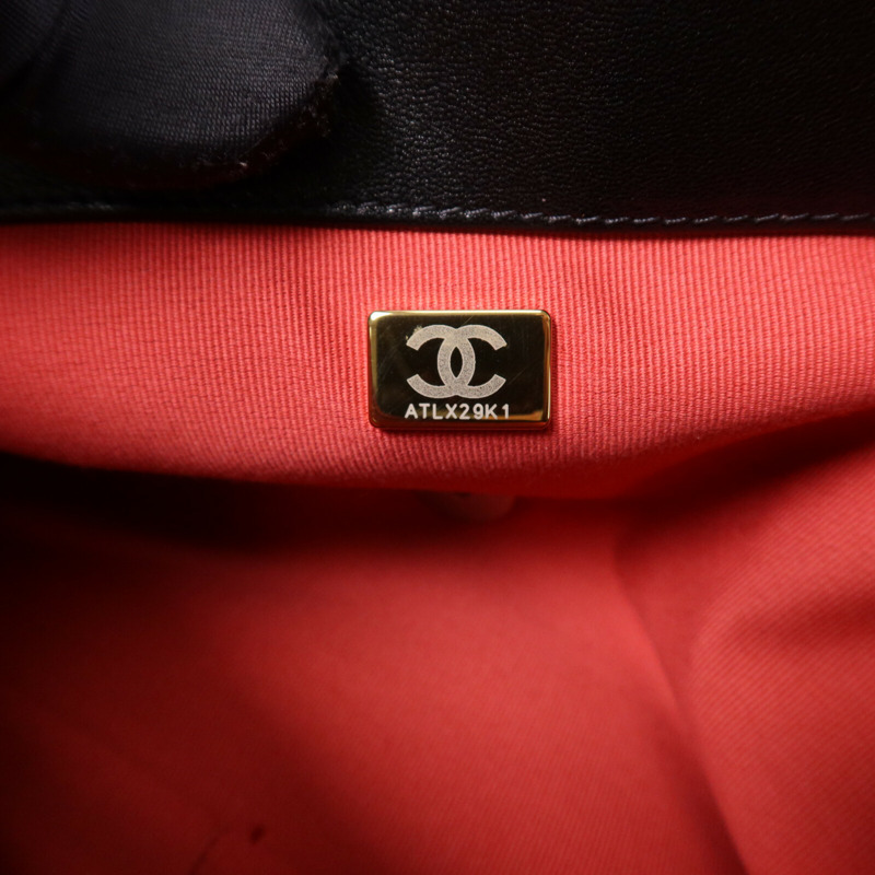 CHANEL 羊皮皮革Chanel 19 Large鏈帶手挽肩背兩用袋-7