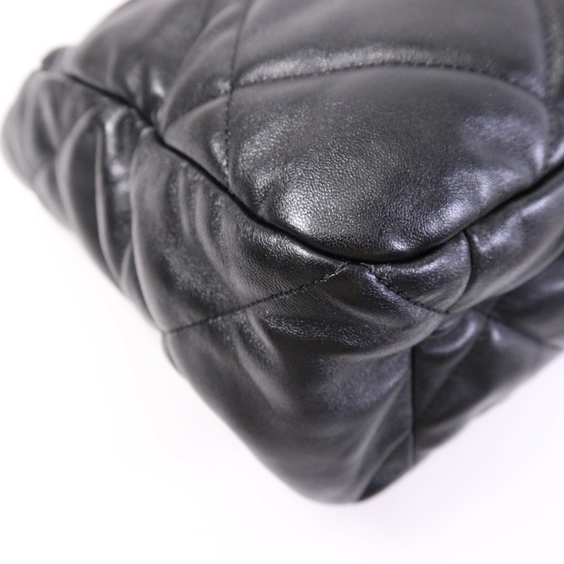 CHANEL 羊皮皮革Chanel 19 Large鏈帶手挽肩背兩用袋-13