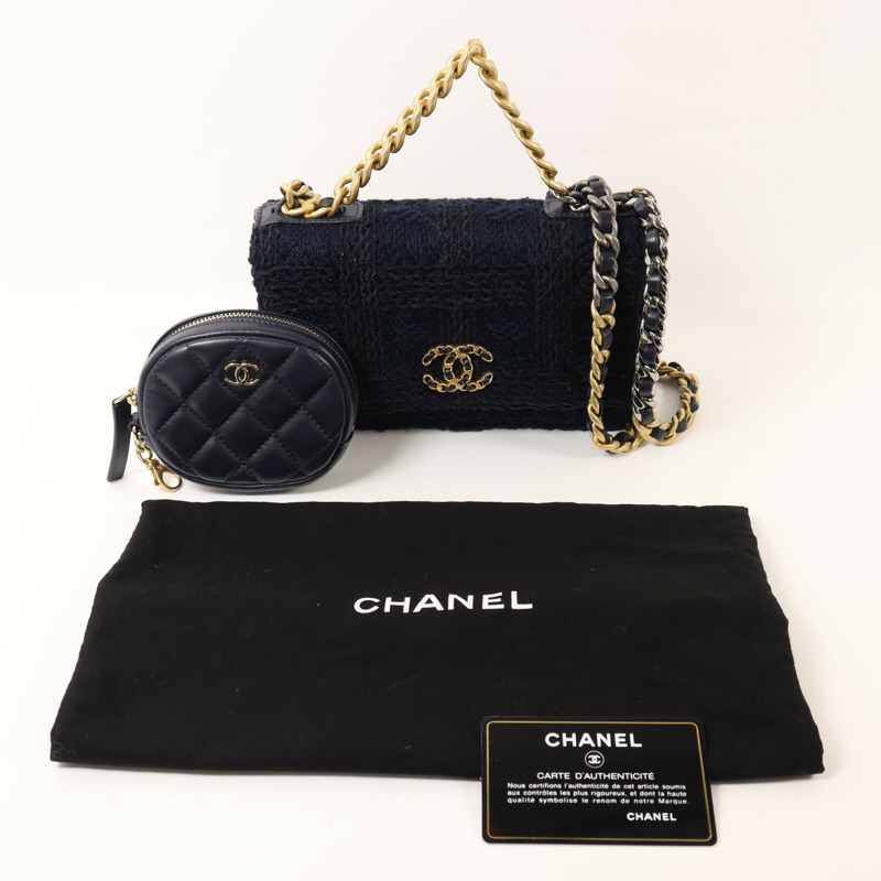 CHANEL Tweed Wallet On Chain手挽肩背兩用袋-10
