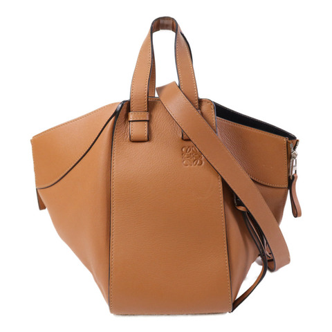 LOEWE 牛皮皮革Hammock銀扣肩背袋