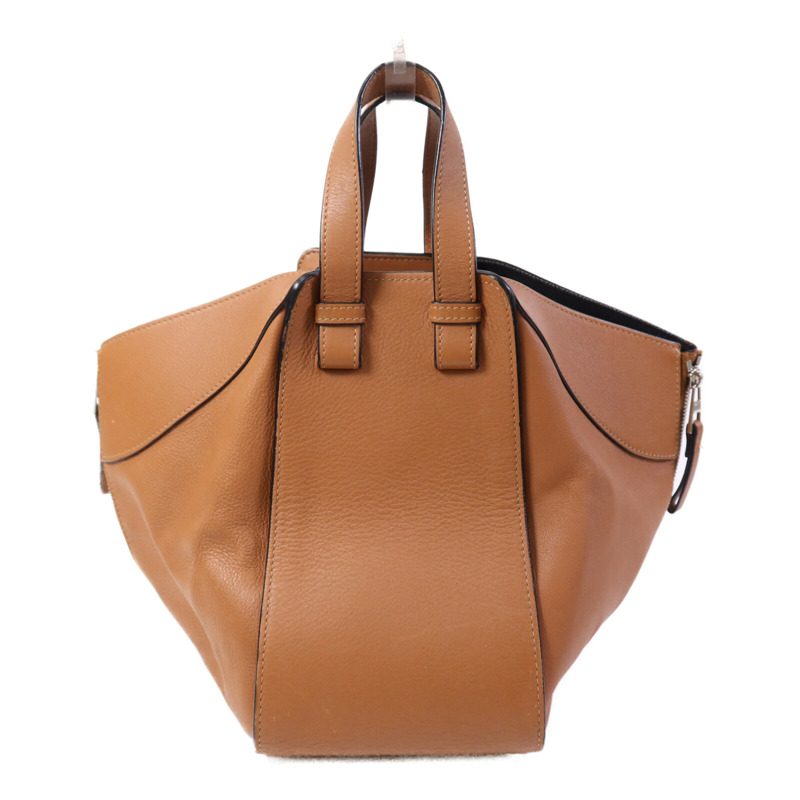 LOEWE 牛皮皮革Hammock銀扣肩背袋-1