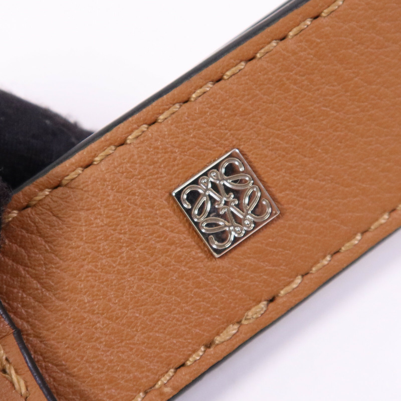 LOEWE 牛皮皮革Hammock銀扣肩背袋-6