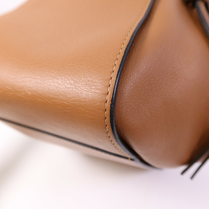 LOEWE 牛皮皮革Hammock銀扣肩背袋-9