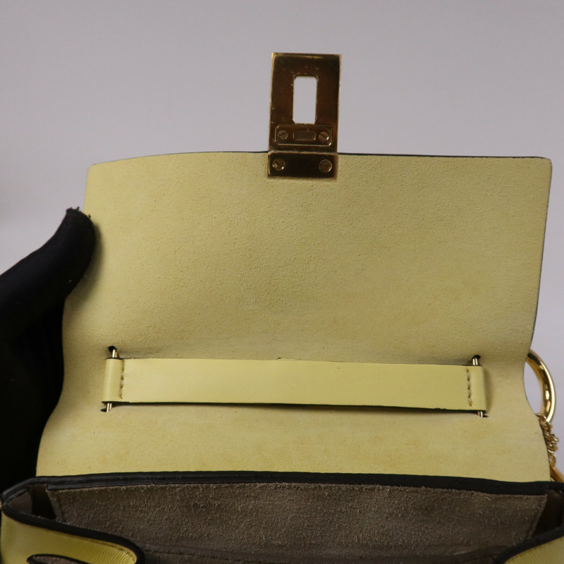 Chloe 麂皮/羊皮皮革Drew金扣鏈帶肩背袋-14