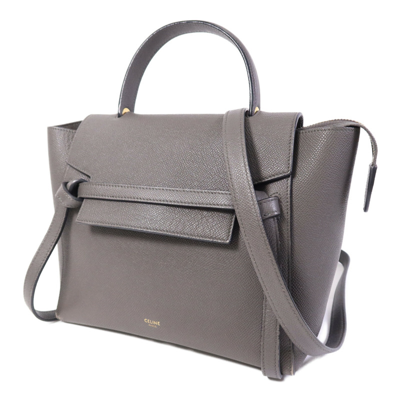 CELINE 牛皮皮革Micro Belt Bag金扣手挽肩背兩用袋-2