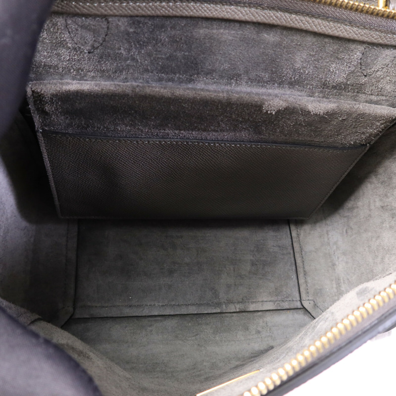 CELINE 牛皮皮革Micro Belt Bag金扣手挽肩背兩用袋-4