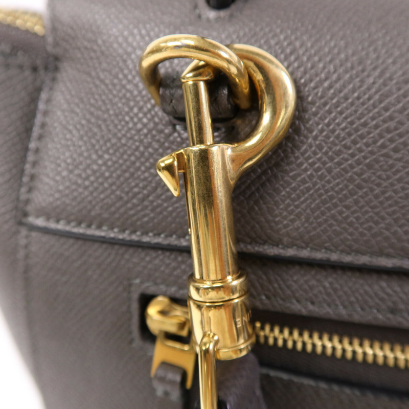 CELINE 牛皮皮革Micro Belt Bag金扣手挽肩背兩用袋-6