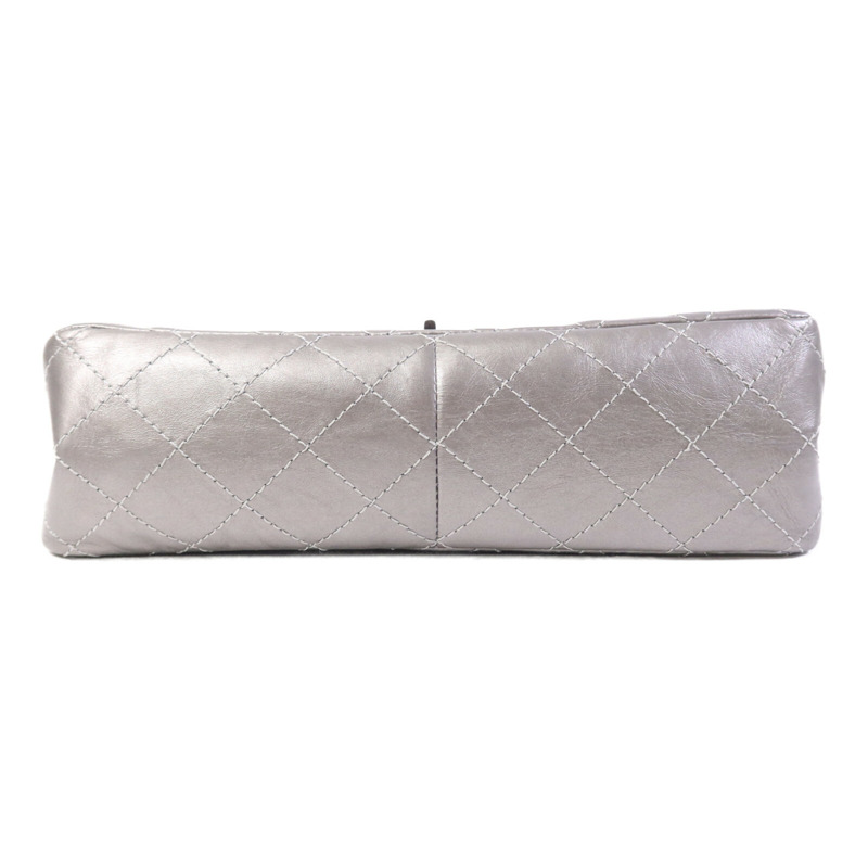 CHANEL 牛皮皮革2.55 Large銀扣鏈帶肩背袋-3