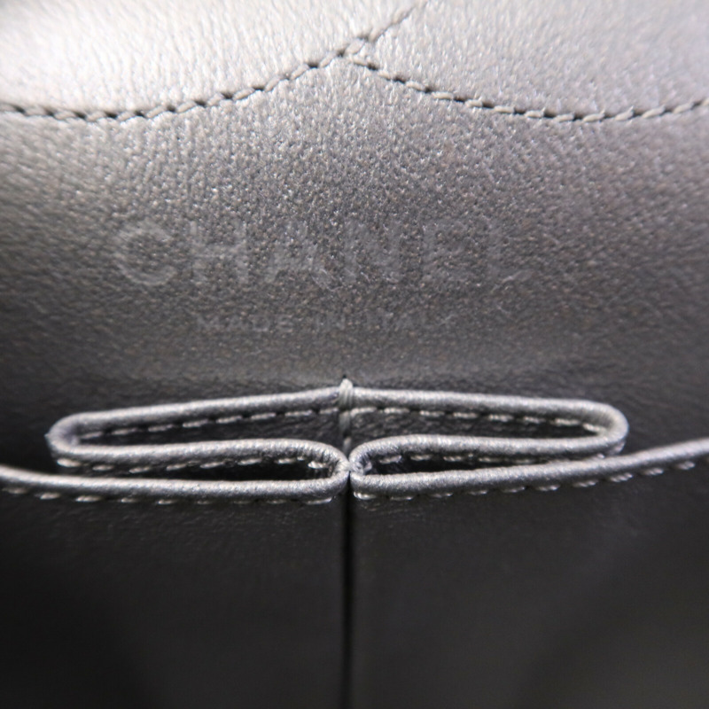 CHANEL 牛皮皮革2.55 Large銀扣鏈帶肩背袋-5