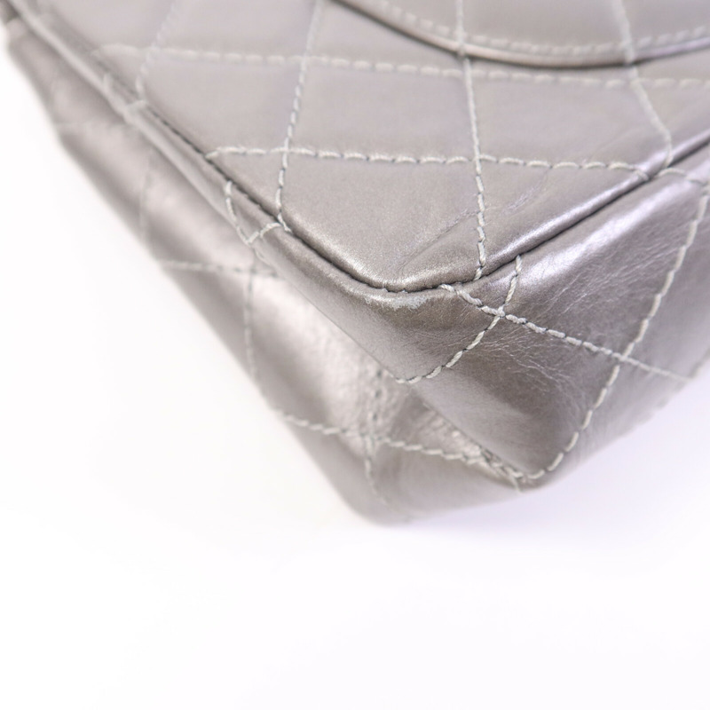 CHANEL 牛皮皮革2.55 Large銀扣鏈帶肩背袋-13