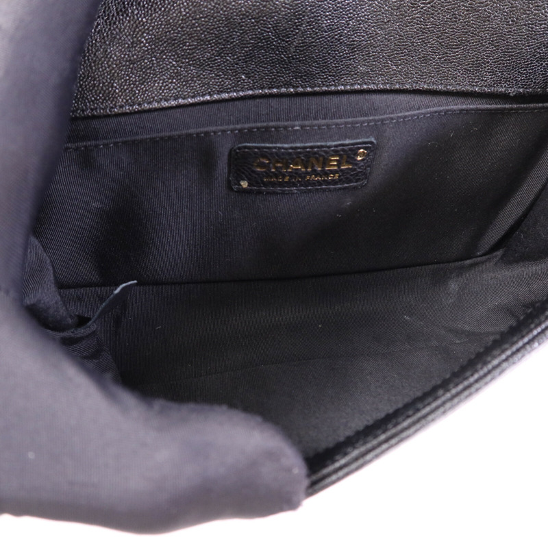 CHANEL 牛皮皮革Boy 25金扣鏈帶肩背袋-4