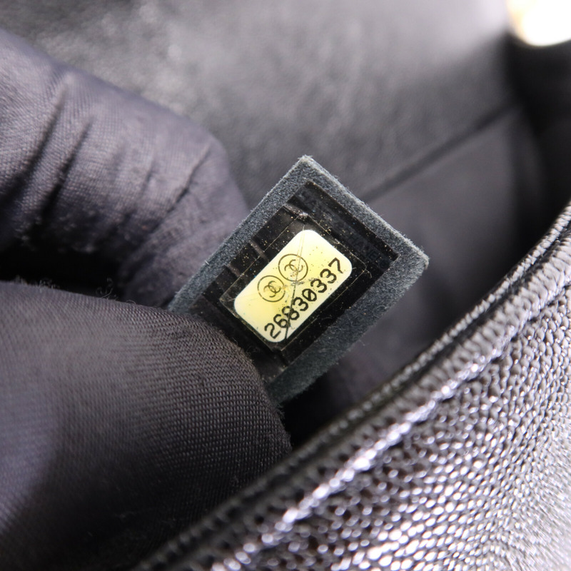 CHANEL 牛皮皮革Boy 25金扣鏈帶肩背袋-7