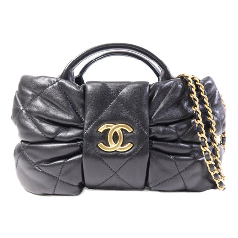 CHANEL 羊皮皮革Chain Shoulder Bag金扣鏈帶肩背袋