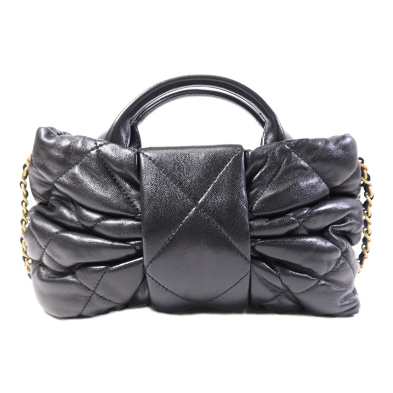 CHANEL 羊皮皮革Chain Shoulder Bag金扣鏈帶肩背袋-1