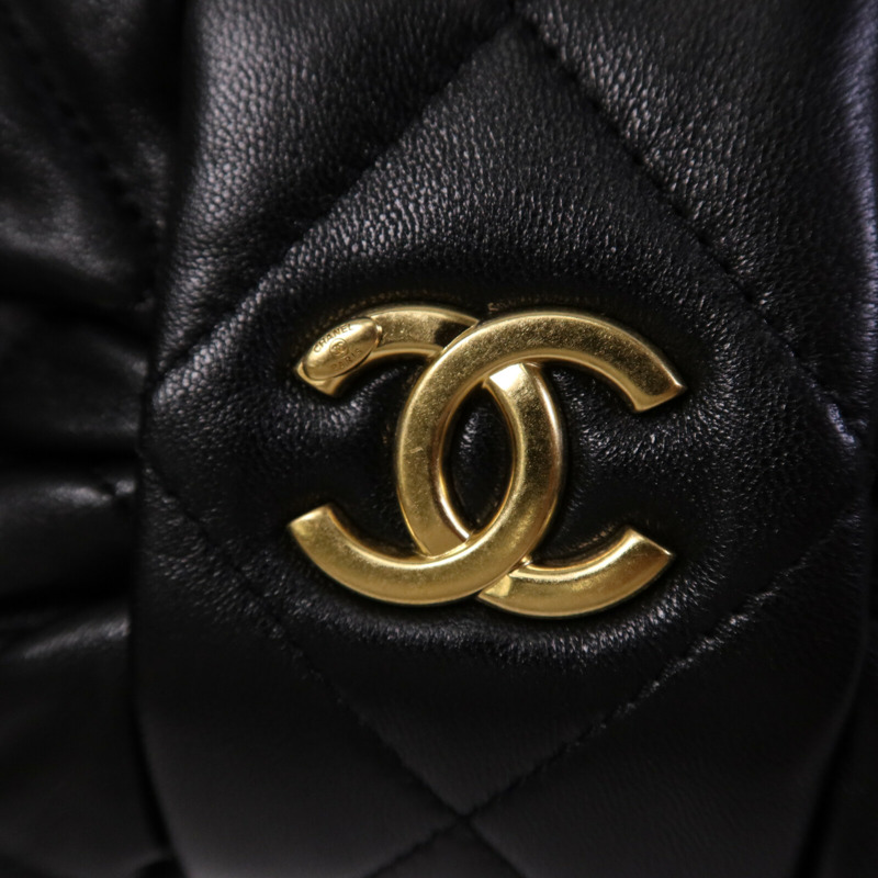 CHANEL 羊皮皮革Chain Shoulder Bag金扣鏈帶肩背袋-6